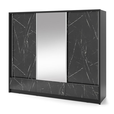 Bexlee 3 Door Manufactured Wood Wardrobe