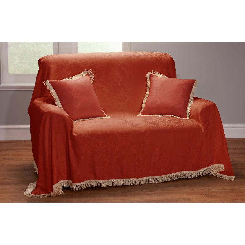 Alage DAMASK Throw Blanket, W214 x L163cm, Terracotta