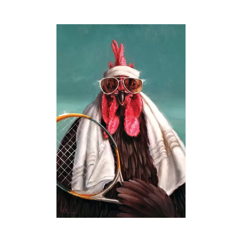 The Tennis Pro 1 Piece Painting on Canvas, 20.32 cm H x 30.48 cm W, Wrapped Canvas