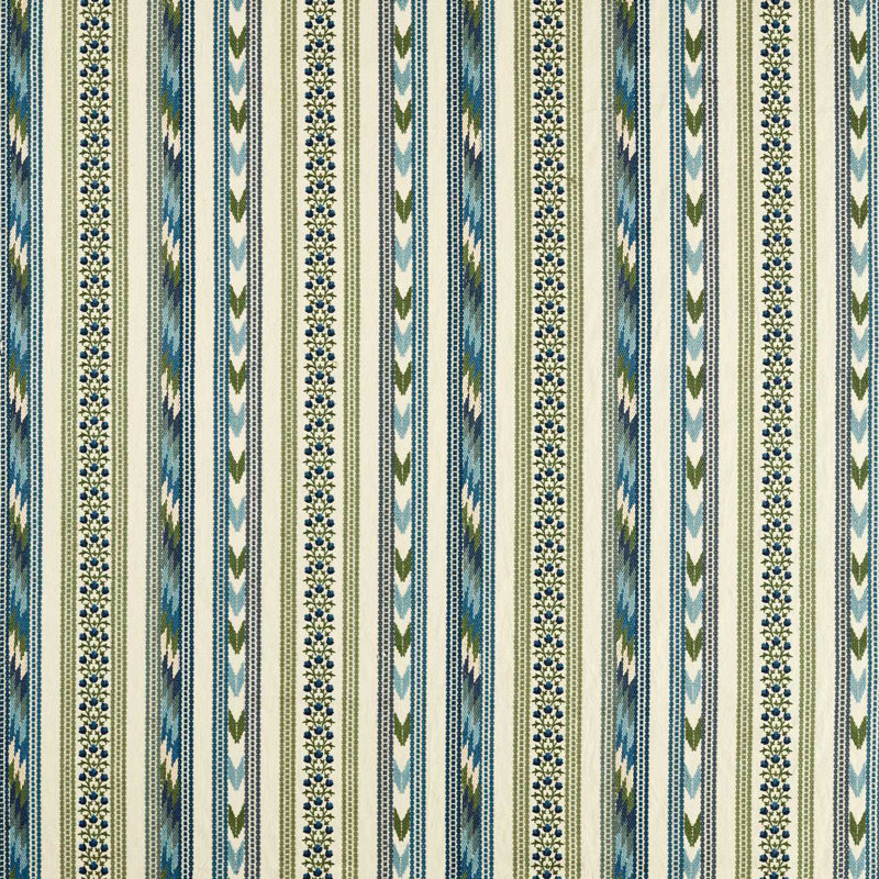 Bloomsbury Stripe, Woad/Thyme