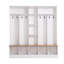Portemanteau avec banc de rangement, banc de rangement ON-TREND, armoire à chaussures minimaliste avec rangement cubique et tablettes, portemanteau multifonctionnel avec 8 crochets pour les vestibules, vestibule, blanc (ANCIEN SKU: N721S000021K)