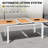 83" Long Aluminum Dining Table Extension Table-105703371