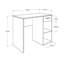 Matt White Study Desk with Drawer & Shelves-1618239557