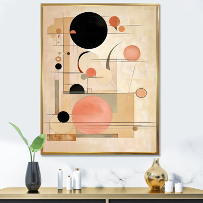 Beige géométrie en mouvement III sur toile