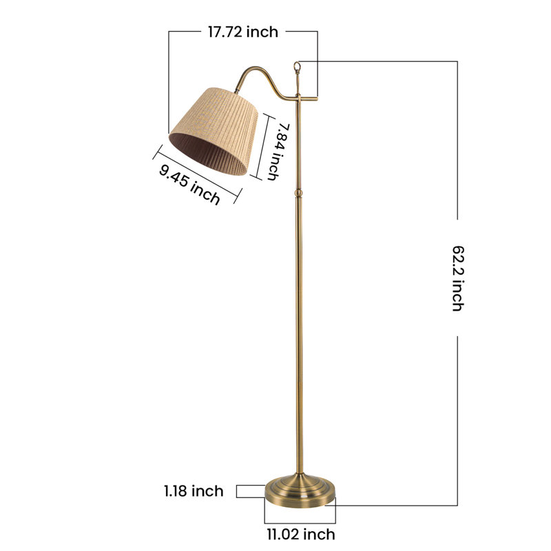Maraia 62.2'' Golden Arched Floor Lamp | Stylish Decor