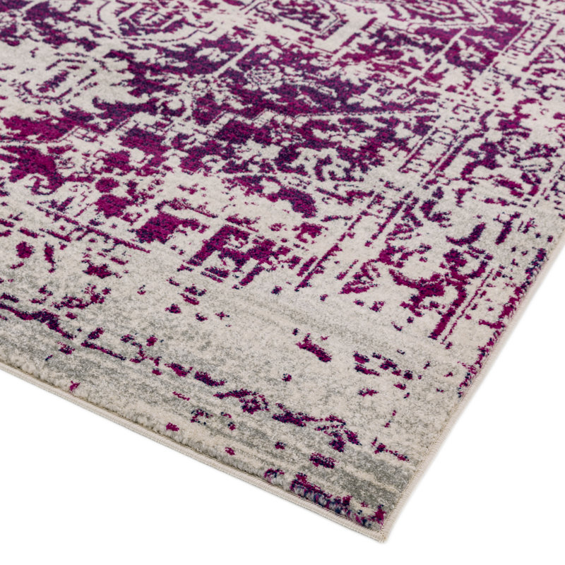 Fouke Tufted Purple/Grey Area Rug, Rectangle 120 x 170cm