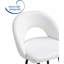 Swivel Upholstered Counter Stool with Metal Frame-1207526196