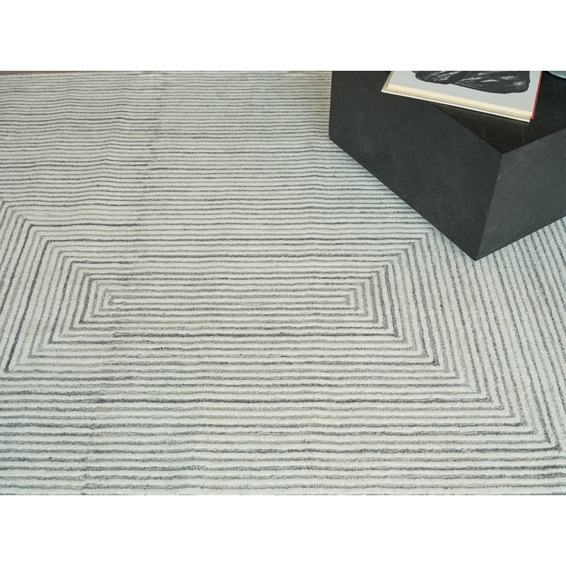 Serenity handloomed PET Beige/Brown Area Rug, Rectangle 12' x 15', Gray/Ivory