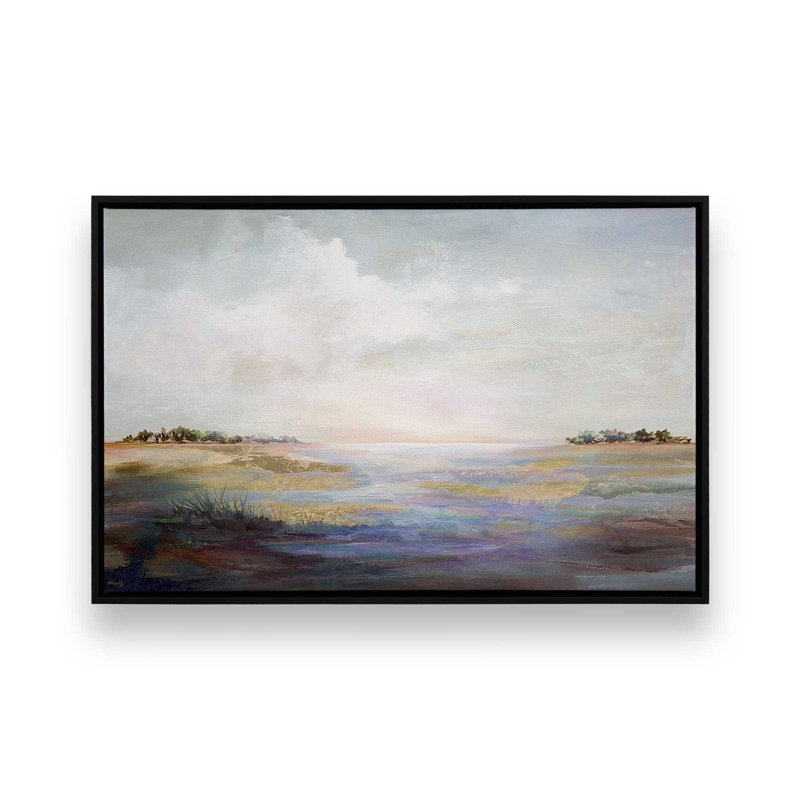 «Whispering Reverie», reproduction sur toile, Cadre flottant noir satiné, H 10 po x l 14 po x P 1,75 po