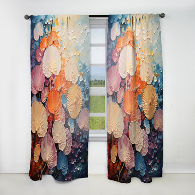 Esarosa Coastal Harmony dreamscape - Seashell Curtain - Velvet Room Darkening - 1 panel