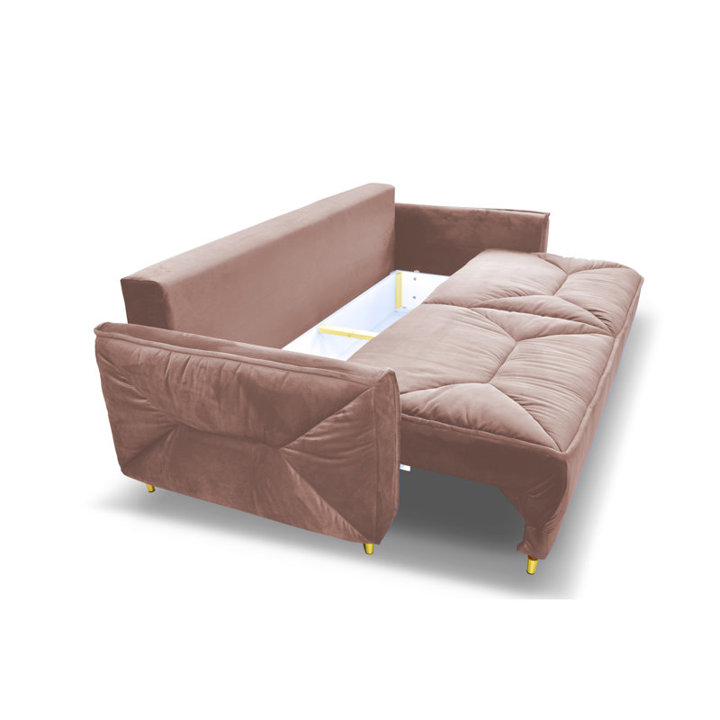 Alixandra 3 Seater Sofa & Chaise, Pink