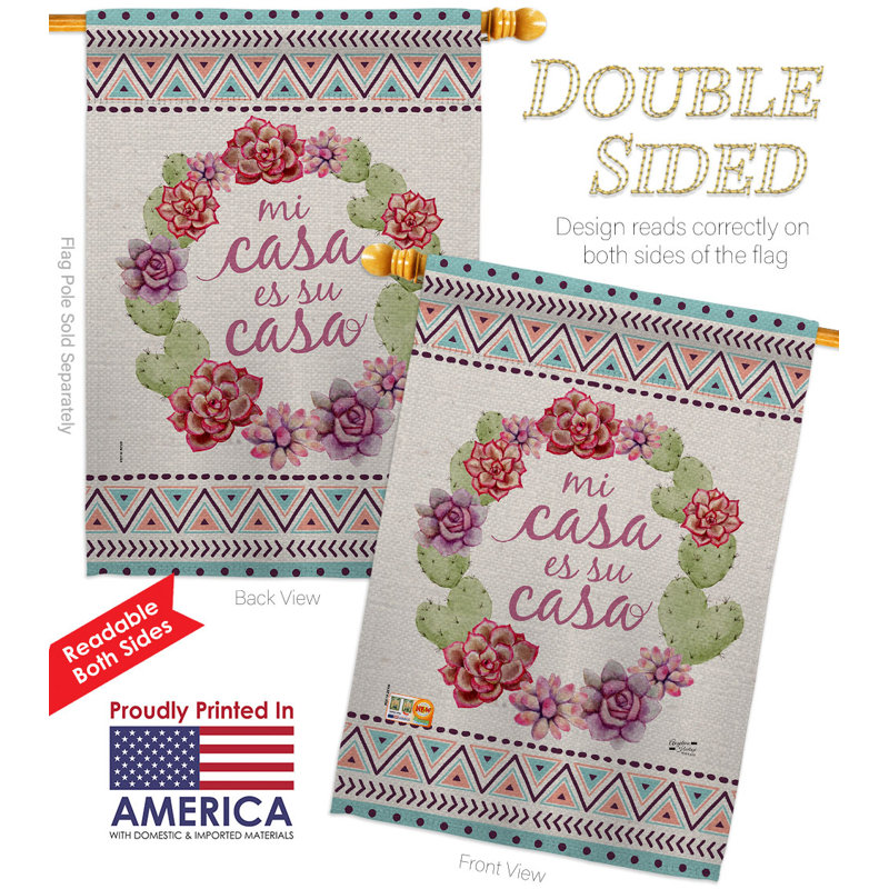 Double Sided 40'' H x 28'' W Polyester House Flag