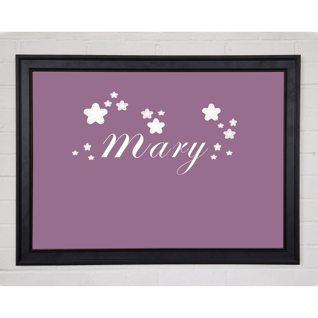 Gerahmtes Poster Girls Room Quote Your Name In Stars Dusty Pink