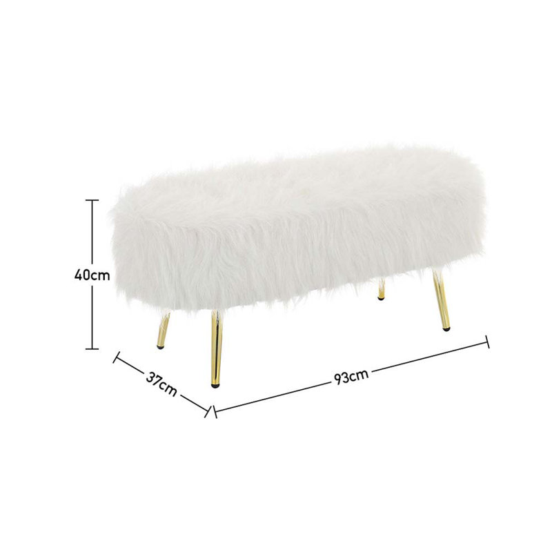 Jaliyah Upholstered Bench, White