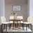 Raffertie 19.6" H PU Leather Upholstered Modern Dining Chairs With Black Metal Frame and Checker-Shaped Backerst-679365328-690409909