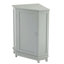 Armoire de salle de bain d'angle grise triangulaire avec tablette réglable-1072473040