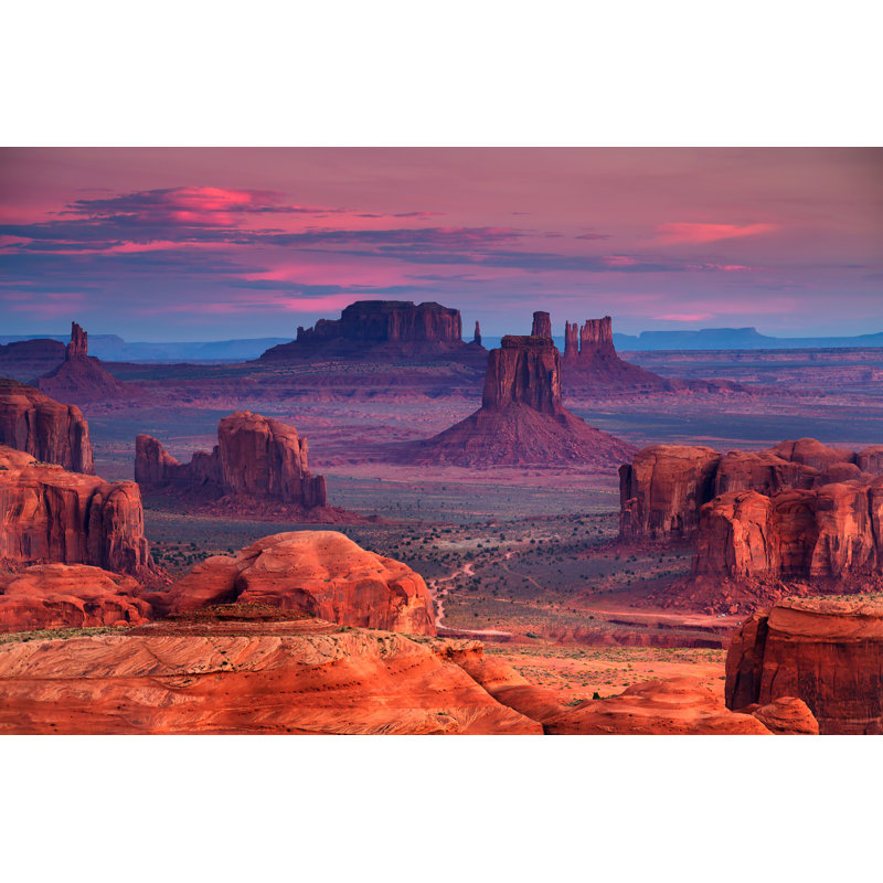 Hunts Mesa Navajo Tribal Majesty Place Near Monument Valley, Arizona, USA - Wrapped Canvas Print, 30cm H x 46cm W x 3.8cm D