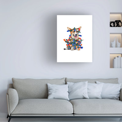 Art mural sur toile tendue - Art mural de Noël avec lumières de John Hovenstine pour le salon, la chambre à coucher ou le bureau - 18 x 24