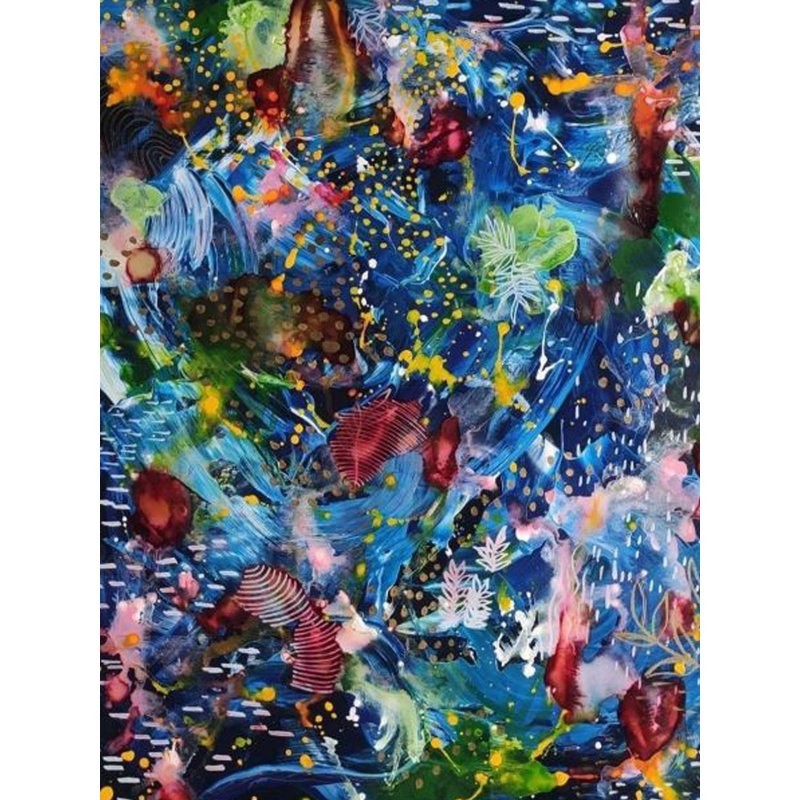 Belle vue sur les paysages marins | Technique mixte sur papier | Par Namrata Dey