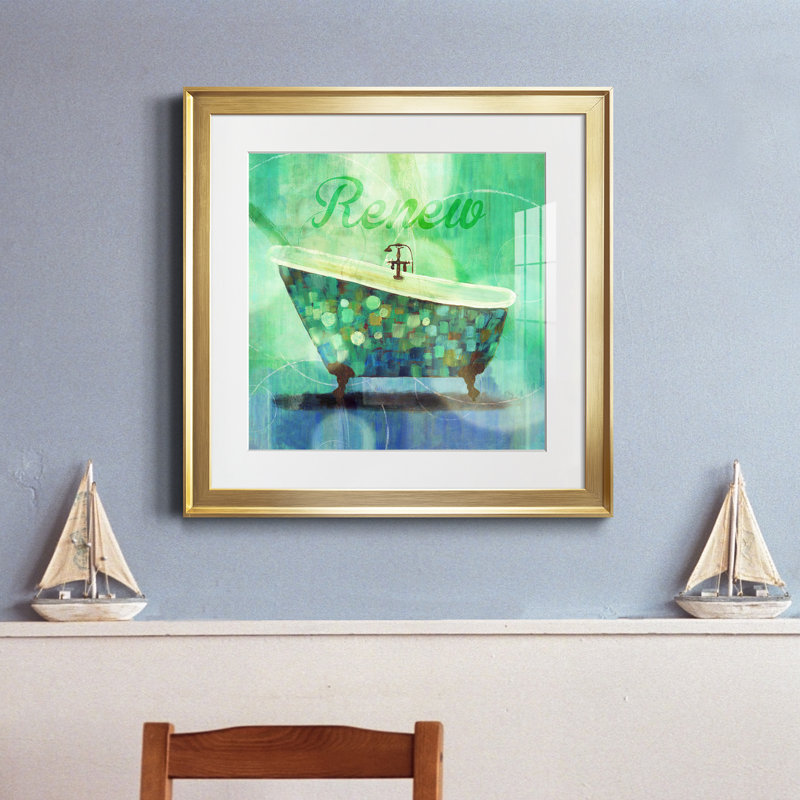 Renew - cadre photo, Papier encadré doré, H 17,5 po x l 17,5 po x P 1,5 po