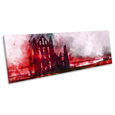 Z0354 Whitby Abbey North Yorkshire Panoramic - Wrapped Canvas Painting