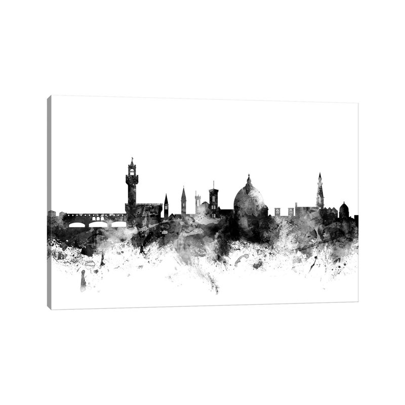Florence, Italy In Black & White by Michael Tompsett - Wrapped Canvas Gallery-Wrapped Canvas Giclée, 152.5 cm H x 101.5 cm W