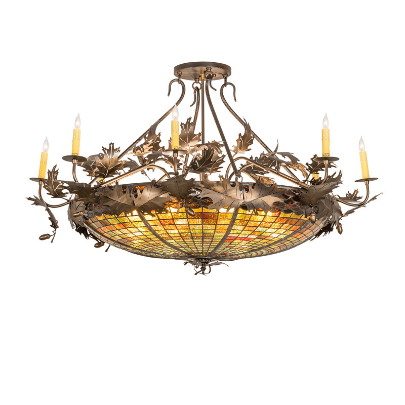 Rustic Lodge 8 - Light Semi Flush Mount
