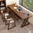Walnut Rectangular Solid Wood with 3 drawers desk-1847722614