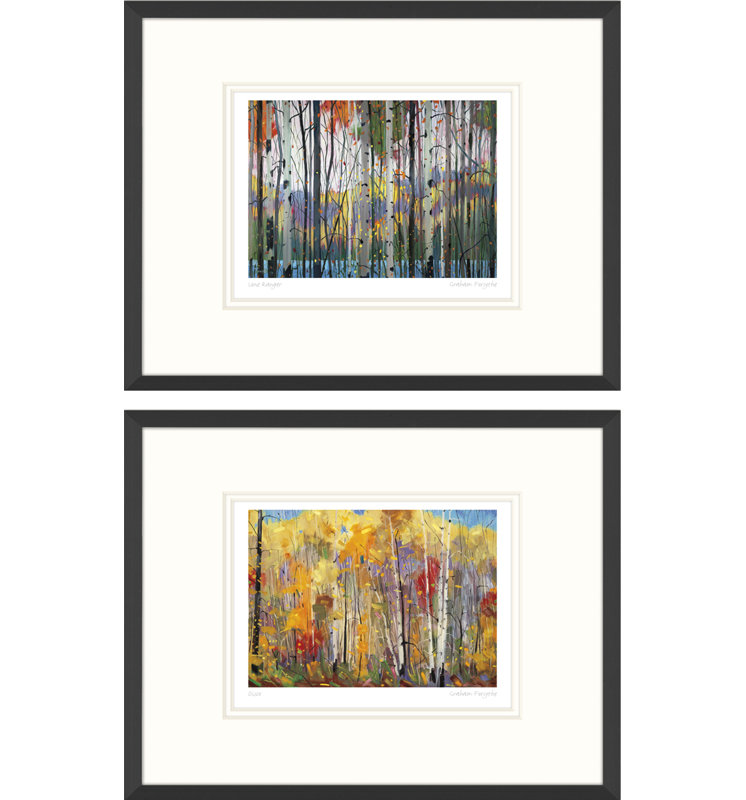 « solitaire ranger, oxtounge rapids » par graham forsythe, ensemble de 2 reproductions d’art encadrées