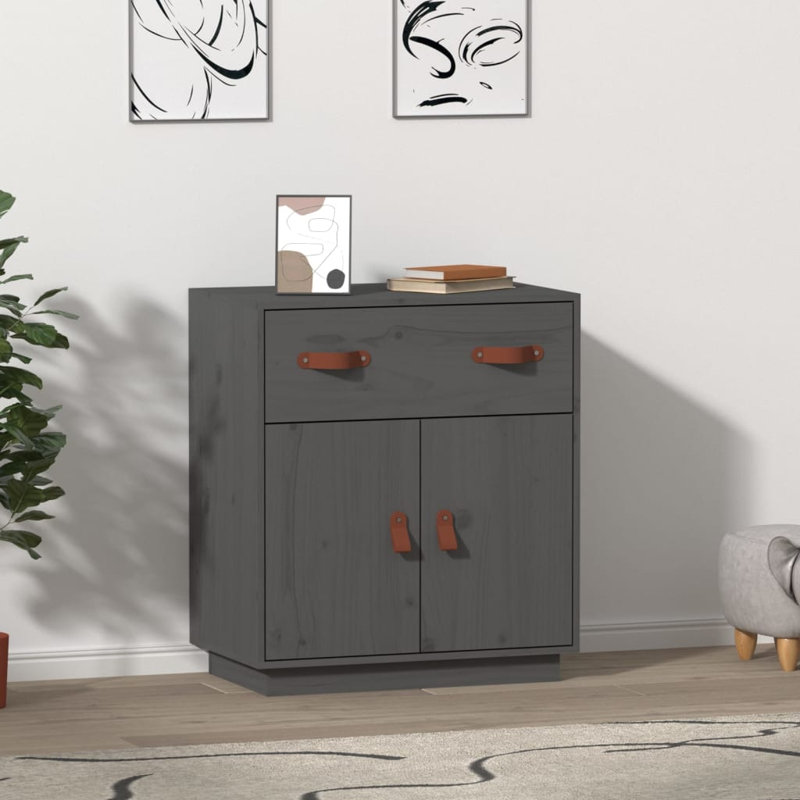 Kayvion 65.5cm Solid Wood Sideboard, Grey
