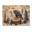 Grand aigle, la sentinelle II - Art mural en bois avec aigle - sur bois de pin naturel-1199238072