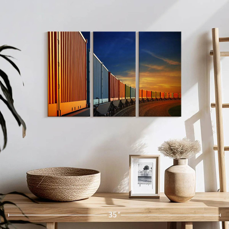 Mehar Freight Train Containers, 36" H x 57" W
