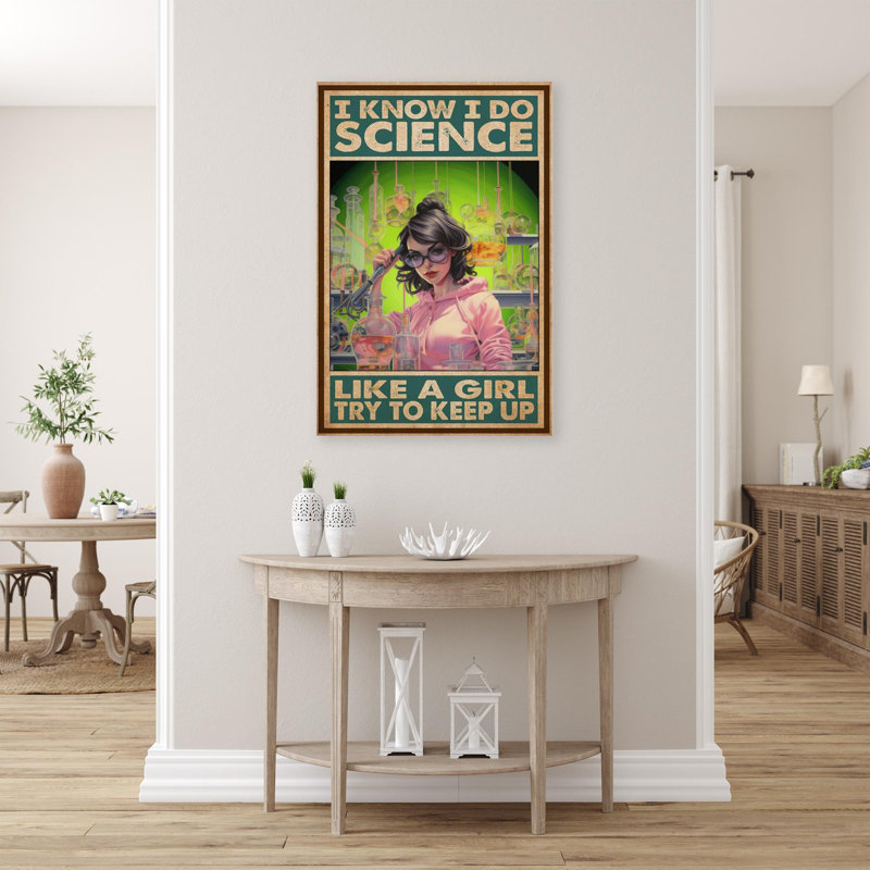 Maarya I Know I Do Science 1 - 1 pièce, reproduction d'art graphique sur toile tendue, H 14 po x l 11 po x P 1,25 po
