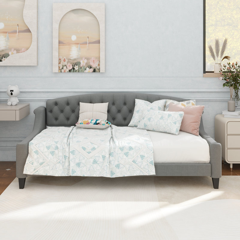 Lit de jour Modern Luxury, Gris, Lit simple