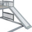 Lit simple au-dessus d'un lit superposé avec glissade - offre un espace de couchage confortable et une construction stable