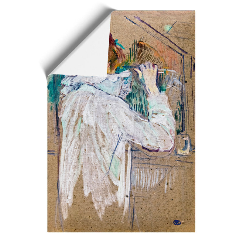 A Portrait Of A Woman by Henri De Toulouse-Lautrec - No Frame Painting, 59cm H x 42cm W x 0.1cm D
