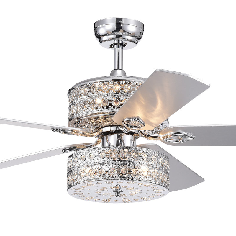 Parma 52'' Ceiling Fan with Light Kit, Pull Chain Switch