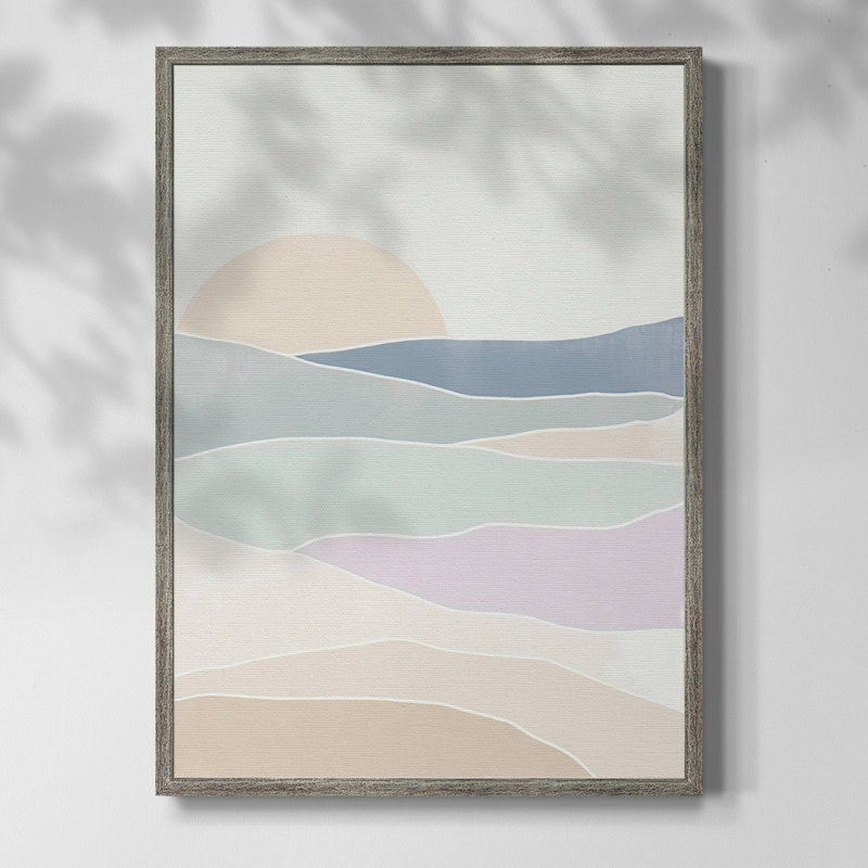 Wave Tableau I Framed Print - Solid Wood, 15" H x 12" W
