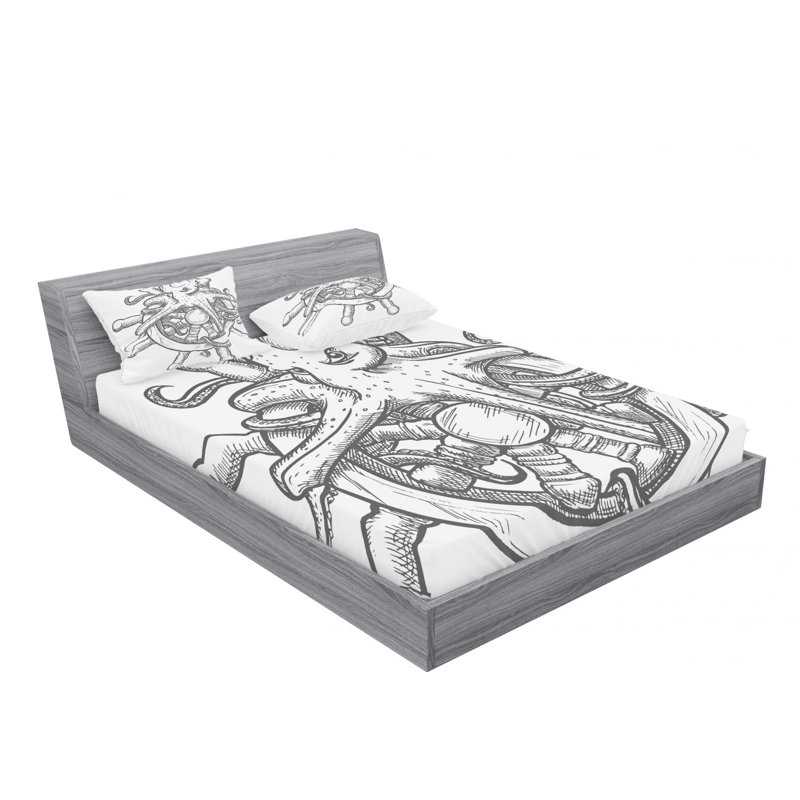 Microfiber Sheet Set, Queen Sheet Set with Fitted Sheet