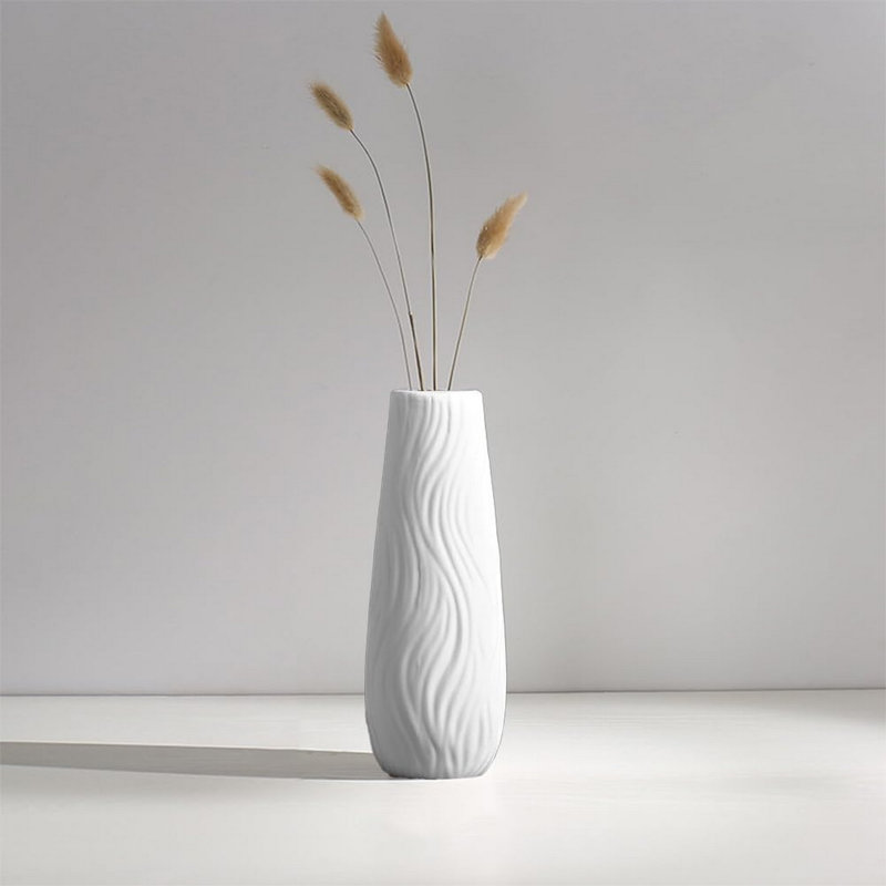 8.4" White Ceramic Vase