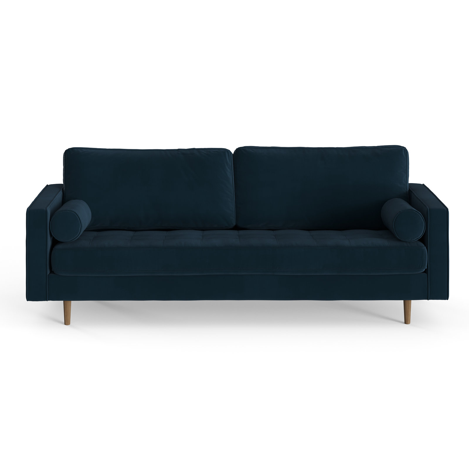 Pritchett 83" Velvet Sofa, Bella Ink Performance Velvet