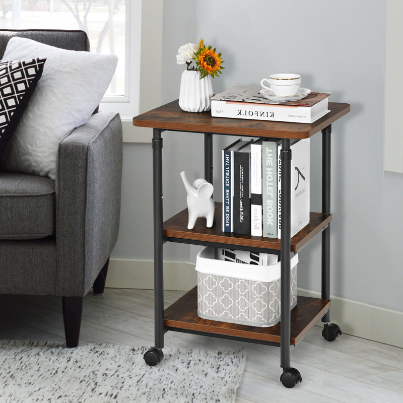 Elkington 76cm H x 49cm W Printer Stand with Wheels, Antique