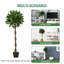 120cm Faux Evergreen Tree in Cement Pot