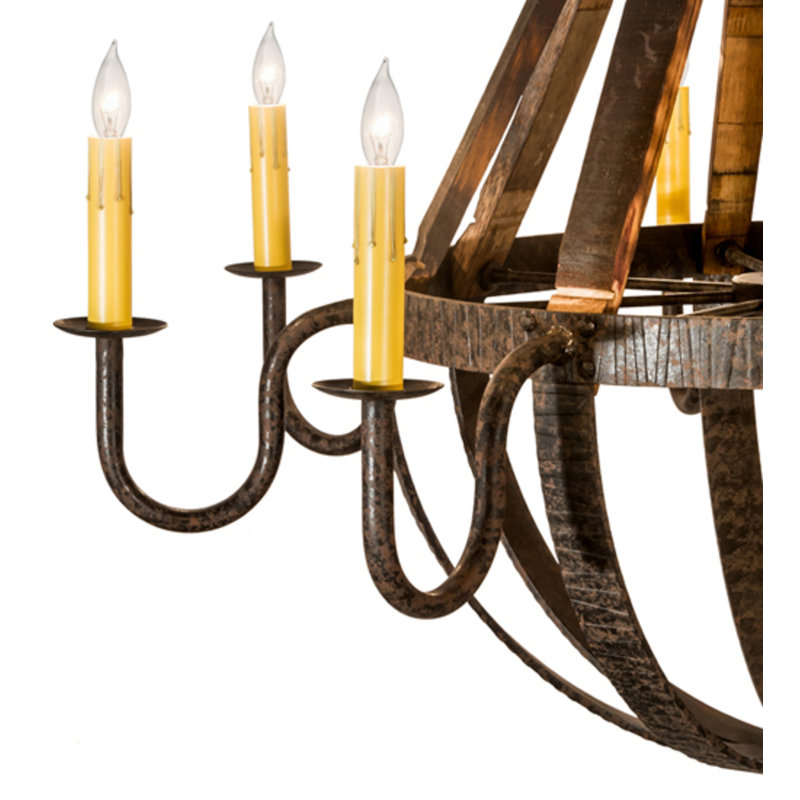Barrel Stave 8 - Light Chandelier