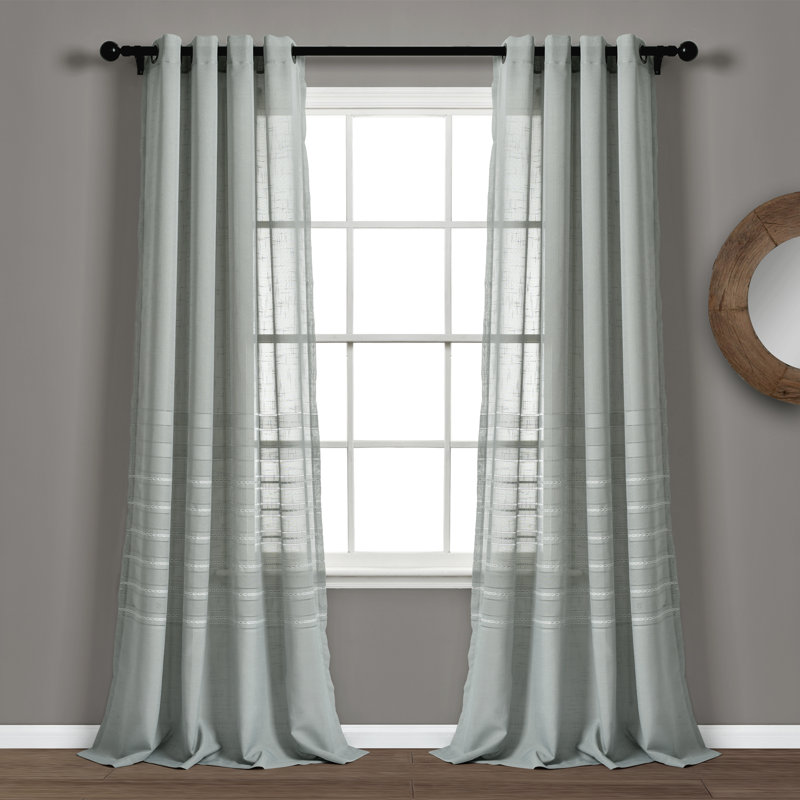 Westerman Sheer Curtain Pair, Gray