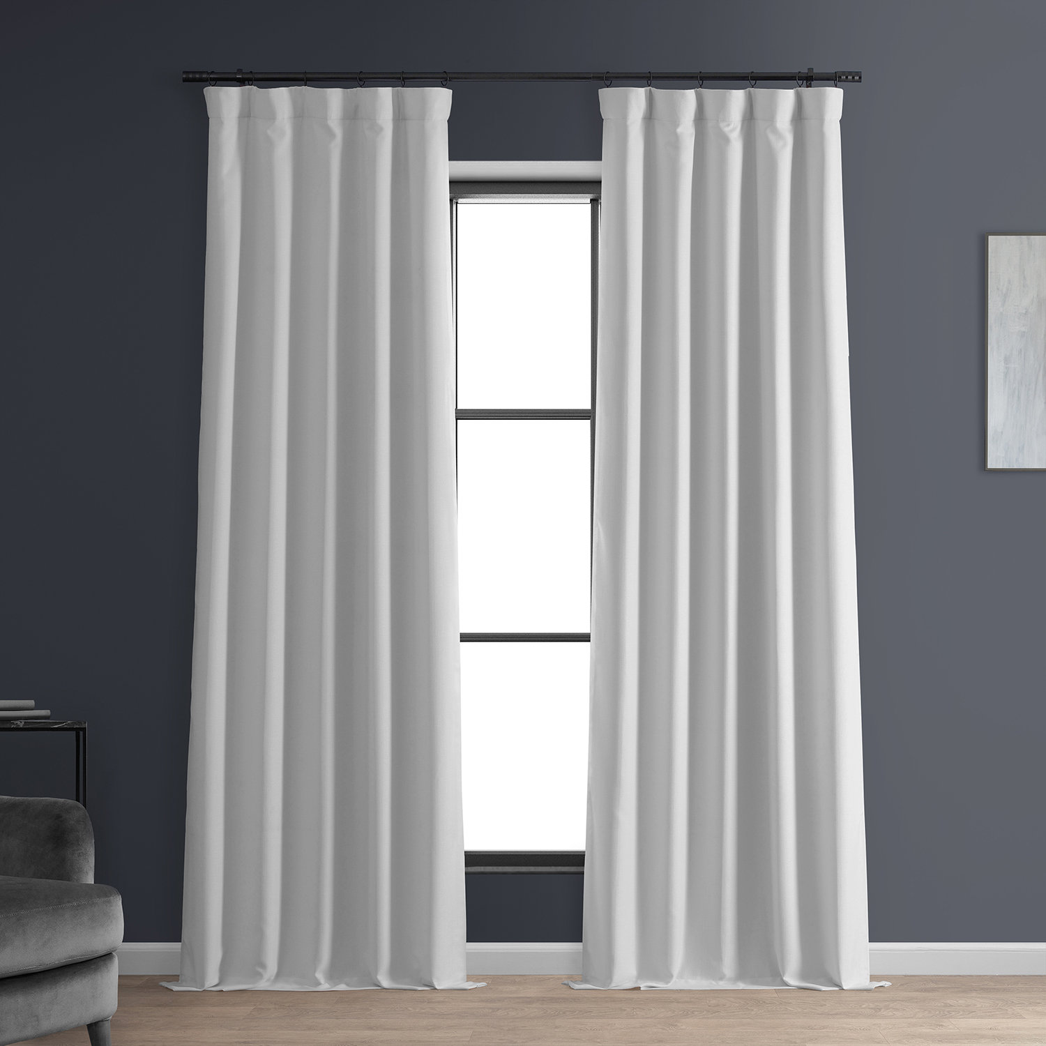 Eider & Ivory™ Faux Linen Thermal Blackout Curtains for Bedroom