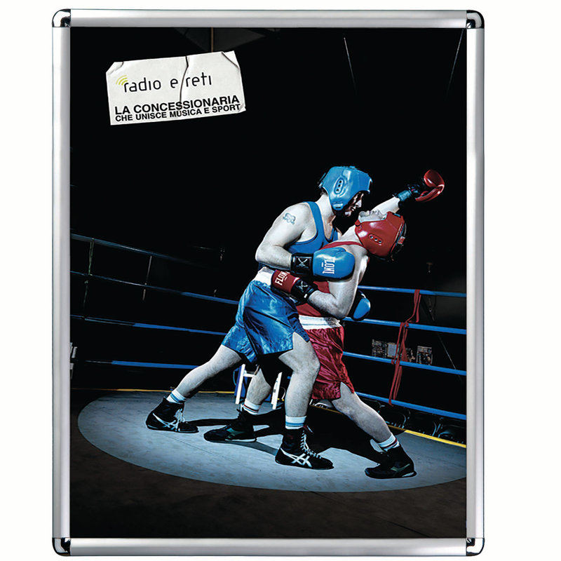 Cadre photo rond, 18 po x 24 po, Argent