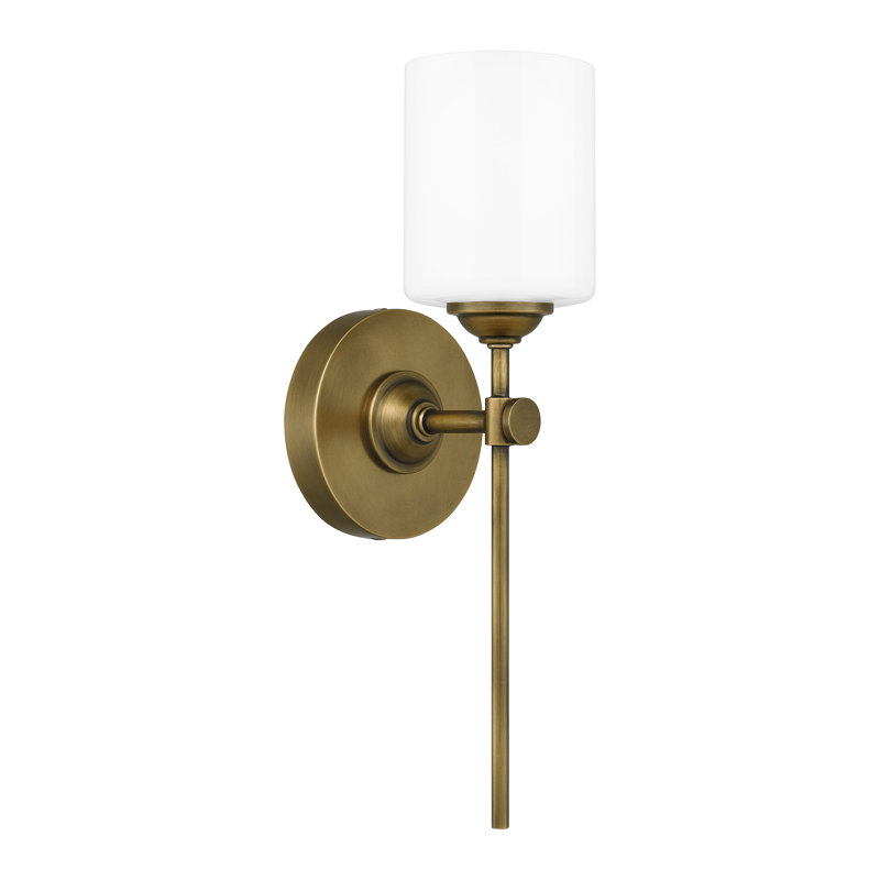 Cheyenna Steel Armed Sconce, Weathered Brass