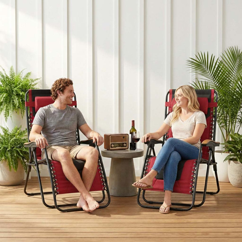 Oversized Padded Zero Gravity Chair, Red