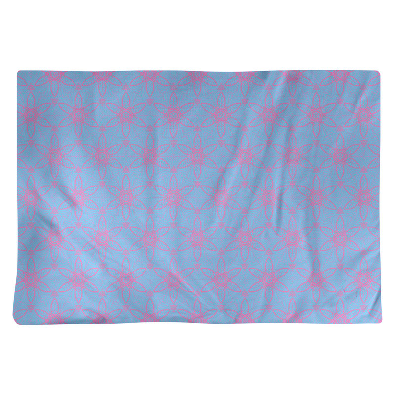 Napperon en coton 18 po classique Circles, Bleu / Rose